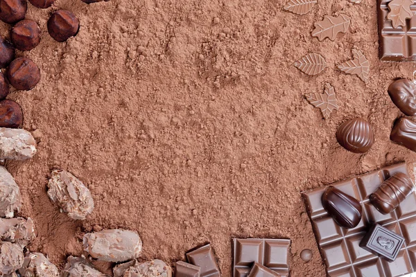 チョコレート ・ ココアの静物 — ストック写真