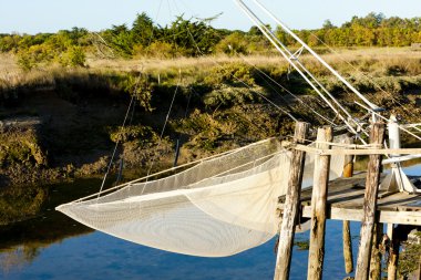 Fishing net, Oleron Island, Poitou-Charentes, France clipart