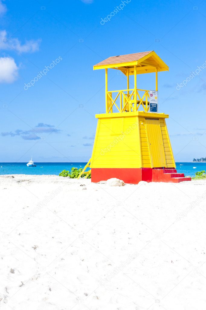 Cabin on the beach, Enterprise Beach, Barbados, Caribbean