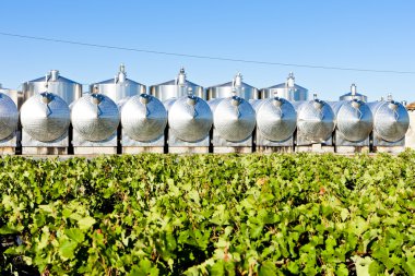 Fermentation tanks, Begadan, Bordeaux Region, France clipart