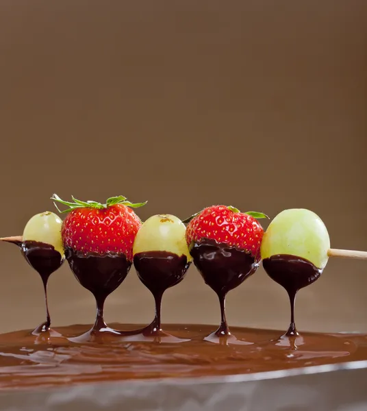 Chocolate fondue — Stock Photo, Image