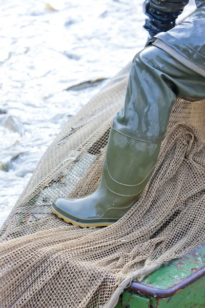 Detail of fisherman — Stock Photo, Image