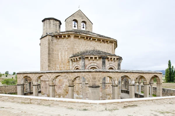 Kerk van saint mary van eunate, weg naar santiago de compostela, — Stockfoto