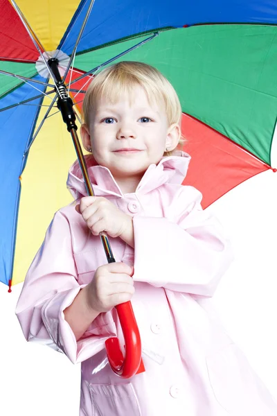 Portret dziewczynki z parasolem — Zdjęcie stockowe