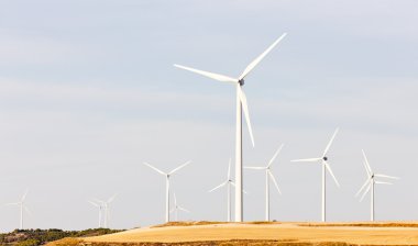 Wind turbines, Castile and Leon, Spain clipart