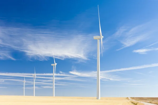 Вітрові турбіни, Кастилія і Леон, Іспанія — стокове фото