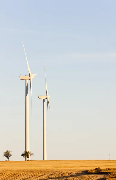 A szél-turbinák, Kasztília és León, Spanyolország — Stock Fotó