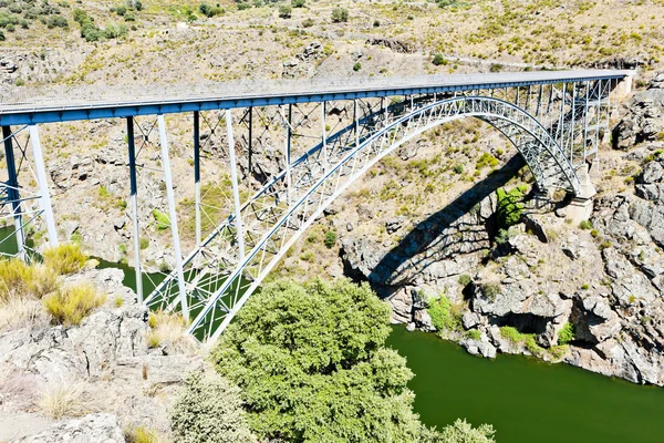 Requejo Bridge, Castilien og Leon, Spanien - Stock-foto
