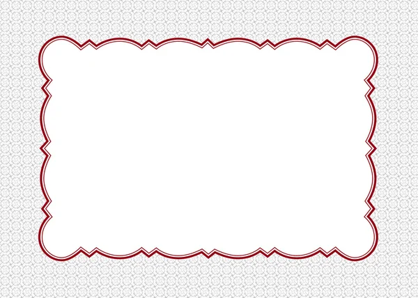 Vector Red Ornate Frame and Swirl Background — Stock Vector