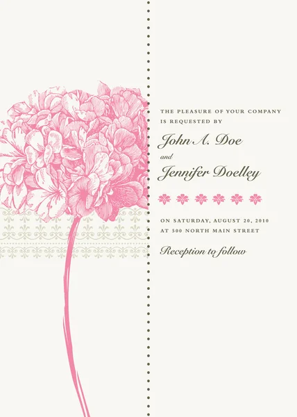 ベクトルのピンクの花の背景 — ストックベクタ