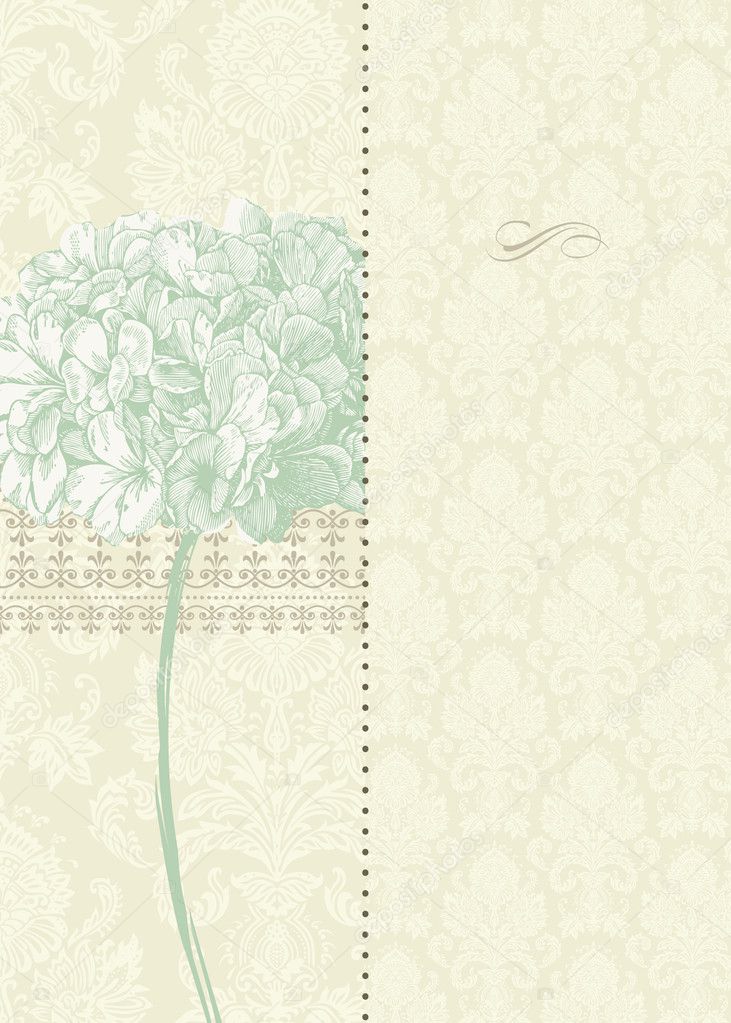 Vector Two Part Floral Background