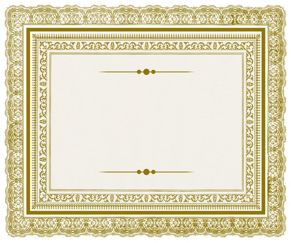 Cadre décoré en or vectoriel — Image vectorielle