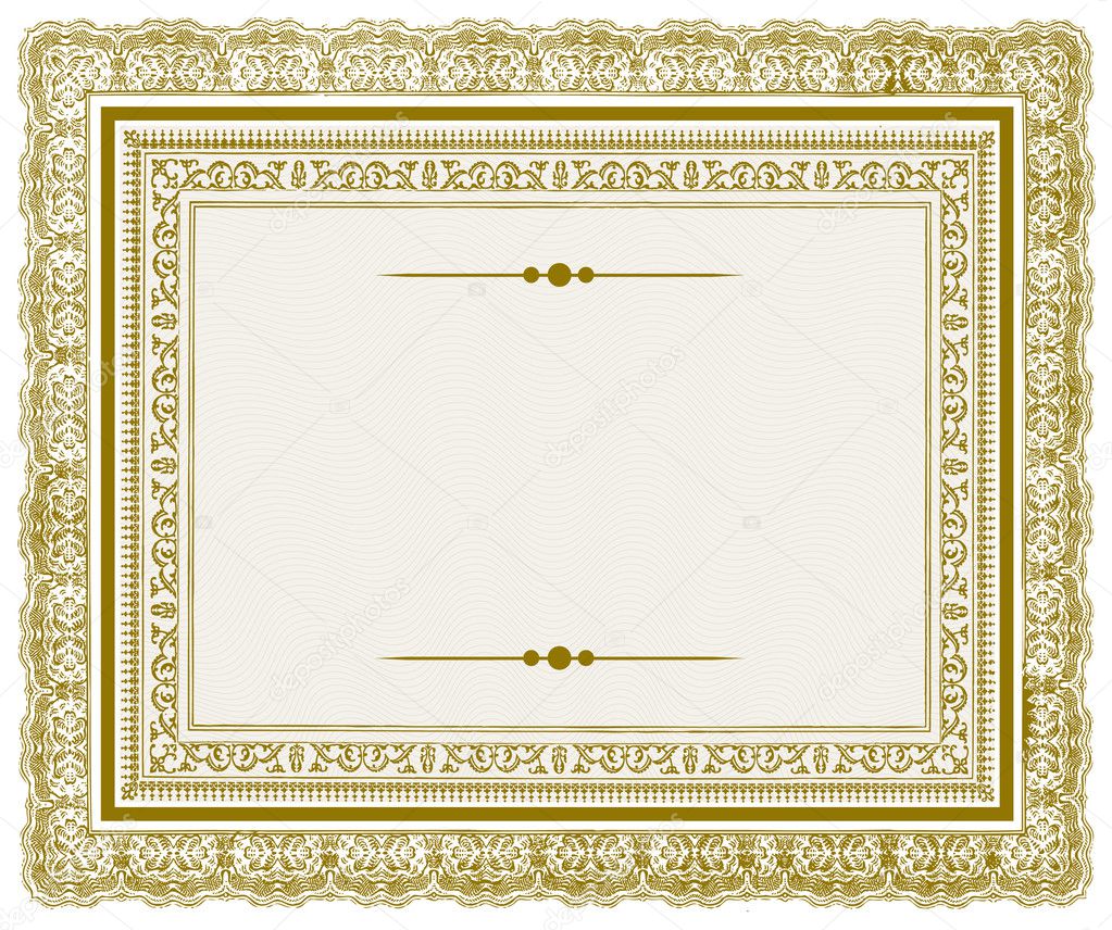 Vector Gold Ornate Frame — Stock Vector © createfirst #5928794