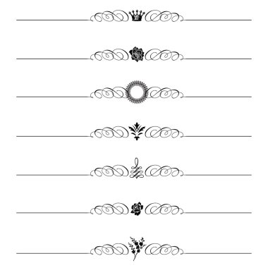 Vector Ornament Header Set clipart