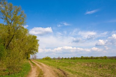 Bozkır içinde kırsal yol