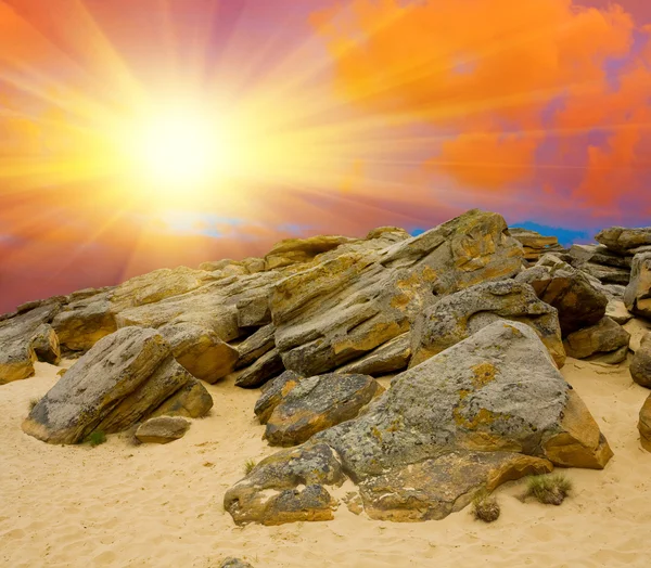 Pedras no deserto — Fotografia de Stock
