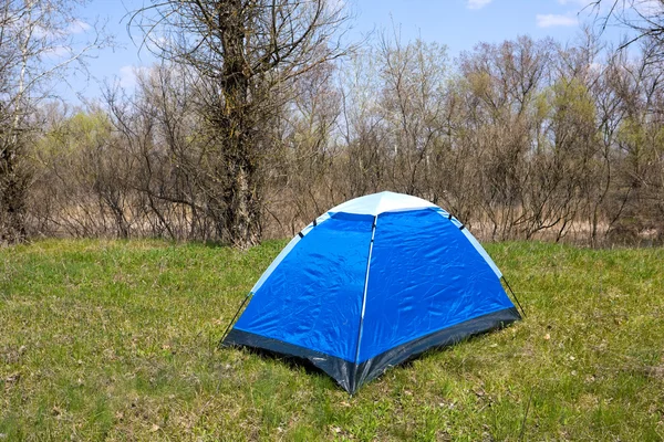 Blue tourists tent — Stock Photo, Image