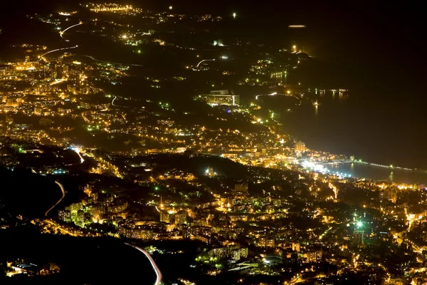 stock image Lights of city in night