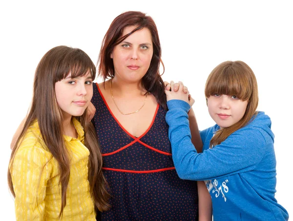Mother and her daughters portrait — Stock Photo, Image