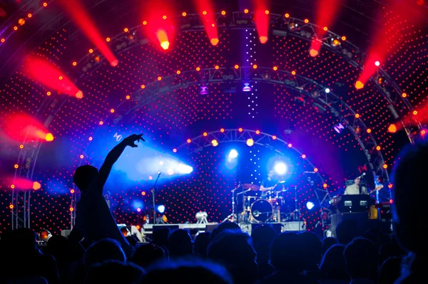 Crowd of fans at a concert — Stock Photo, Image