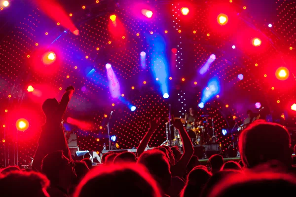 Crowd of fans at a concert — Stock Photo, Image
