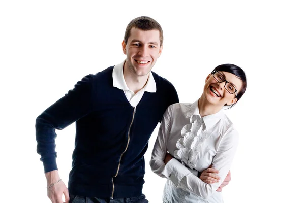 Mann und Frau lachen — Stockfoto