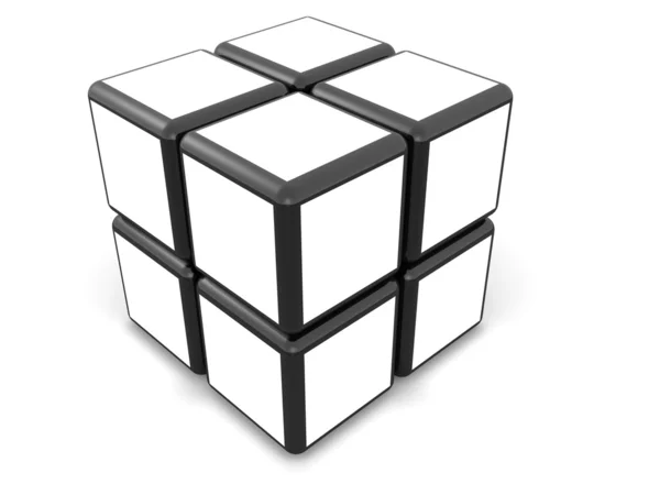 Cube Fotorahmengalerie Konzept — Stockfoto