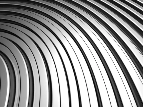 Kurva form silver aluminium stripe bakgrund — Stockfoto