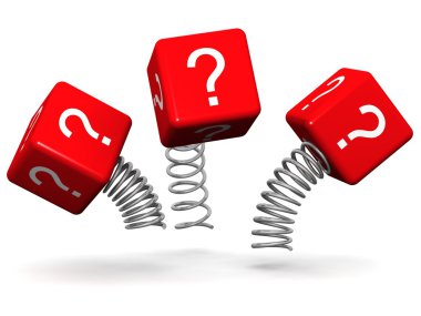 Dynamic and active question concept clipart