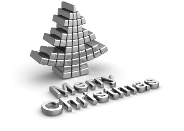 Merry christmas with christmas decoration design clipart