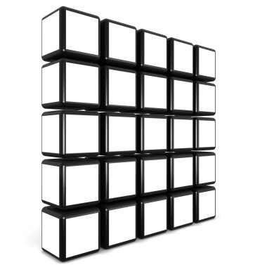 Cube photo frame gallery concept clipart