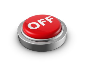 Turn off power push button environmental concept clipart