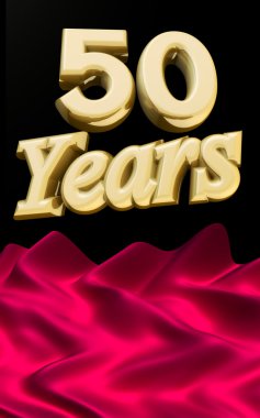 Golden 50 years anniversary ceremony clipart