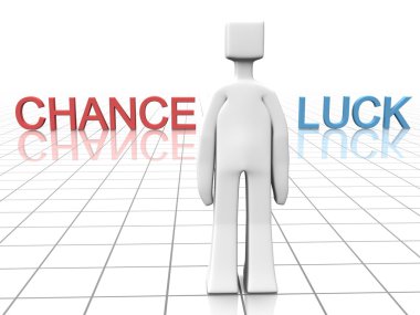 Making decision of chance or luck concept clipart