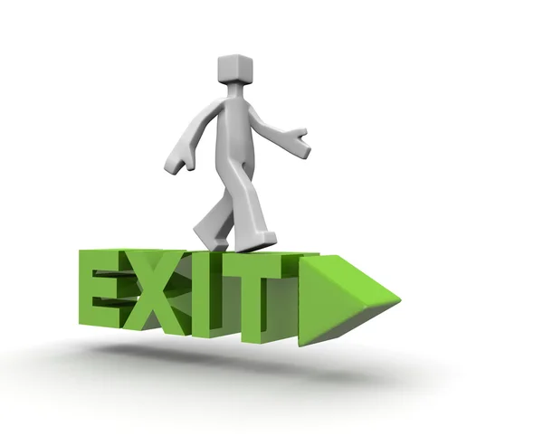 Exit direction icon — Stock Photo, Image