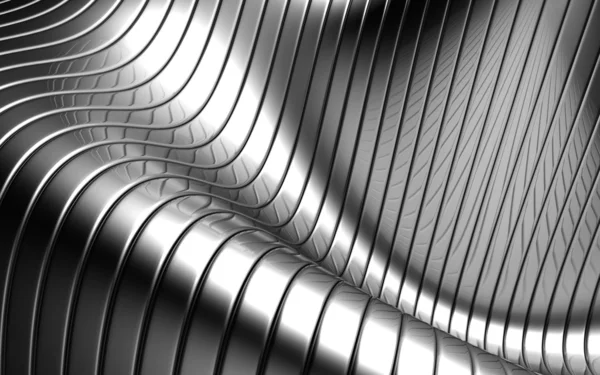 Aluminium abstrakt silbernen Streifenmuster Hintergrund — Stockfoto