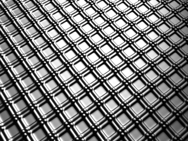 Aluminium Silber quadratisch Muster Hintergrund — Stockfoto