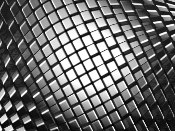 Abstrato alumínio fundo cubo dinâmico — Fotografia de Stock