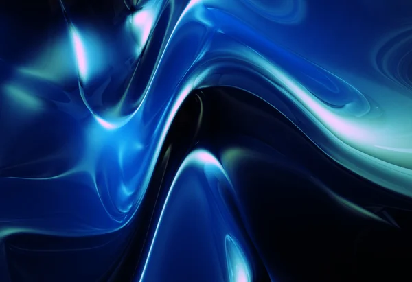 Bleu forme abstraite métalique fond brillant — Photo