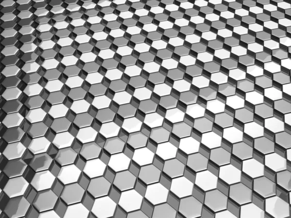 Hexgon 실버 패턴 배경 — 스톡 사진