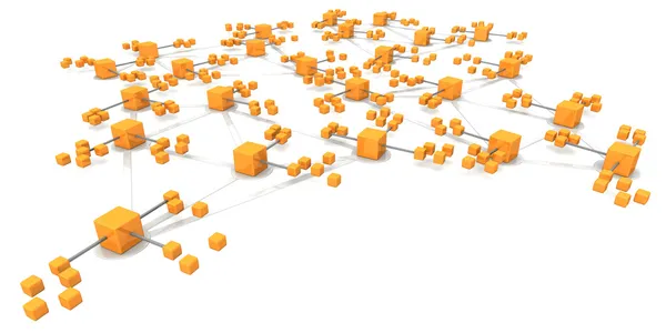 Концепция структуры бизнес-сети — стоковое фото