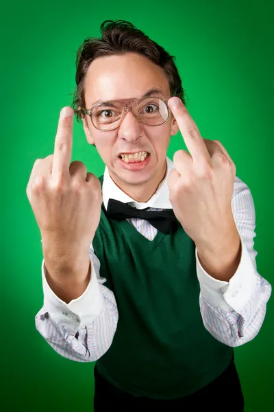 Angry nerd Royalty Free Stock Images