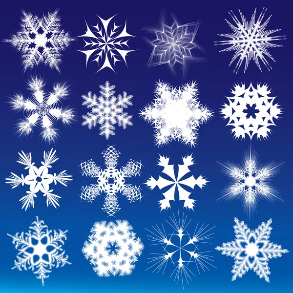 Decoratieve sneeuwvlokken. vectorillustratie — Stockvector