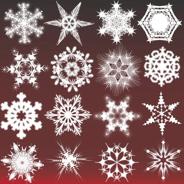 Decoratieve sneeuwvlokken. vectorillustratie — Stockvector