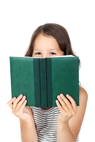 Çocuk bir kitapla — Stok fotoğraf