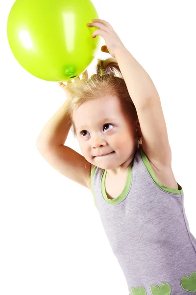 Bebé con un globo —  Fotos de Stock