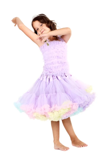 Pequena princesa dançando — Fotografia de Stock