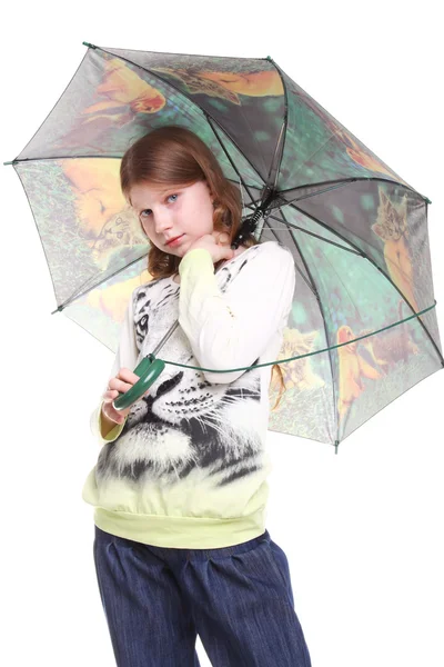 Πράσινη ομπρέλα — Φωτογραφία Αρχείου