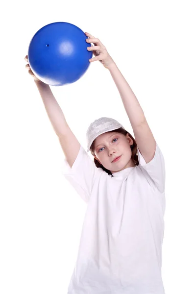 Κορίτσι με μπάλα — Φωτογραφία Αρχείου