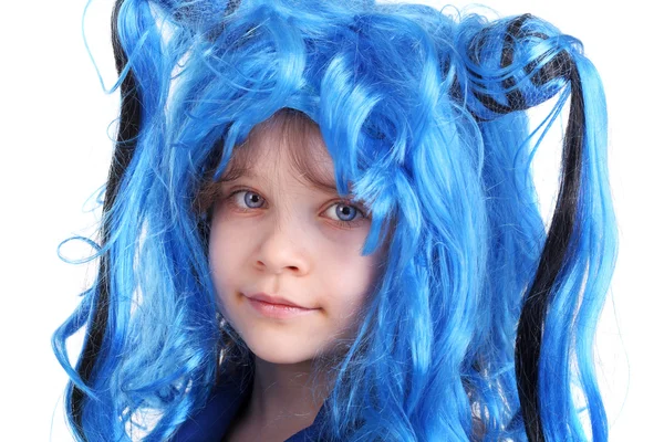 Μπλε περούκα — Φωτογραφία Αρχείου
